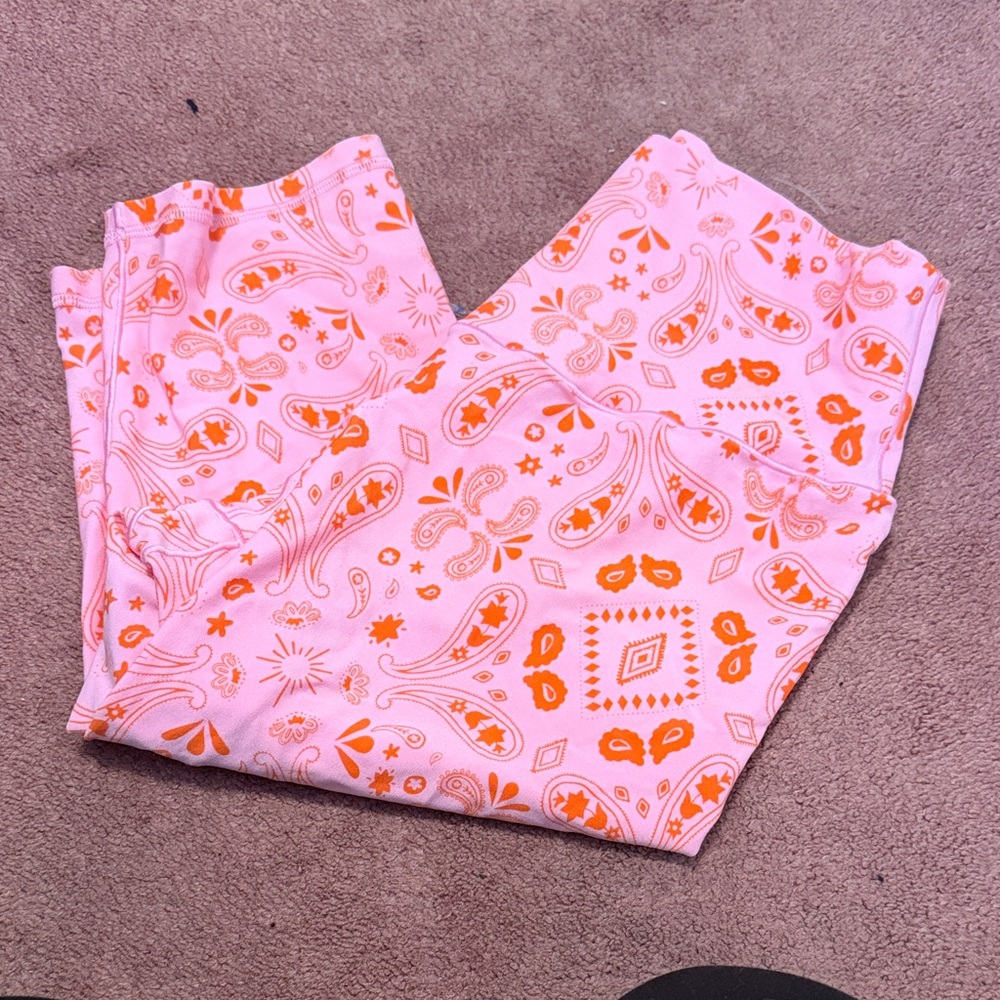 Pink and Orange Paisley Pants